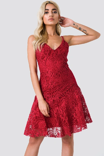 Shop Trendyol Lace Mini Dress - Red