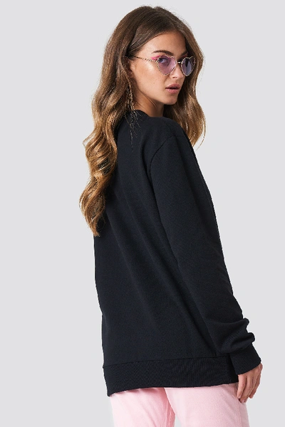 Shop Galore X Na-kd Girl Cult Sweatshirt Black In Ink