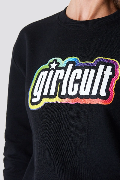 Shop Galore X Na-kd Girl Cult Sweatshirt Black In Ink