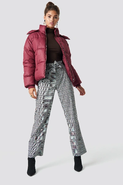 NA-KD Puffer Jacket Red 