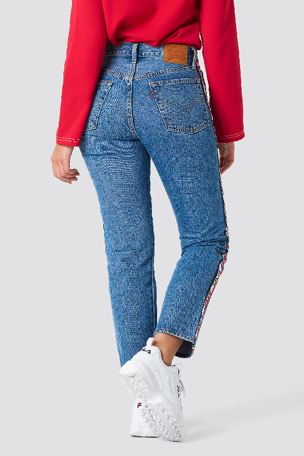 501 crop spectator sport blue
