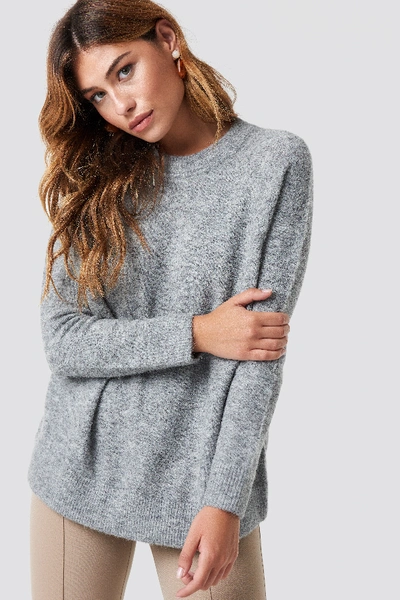 Shop Samsoe & Samsoe Nor O-n Long Sweater - Grey