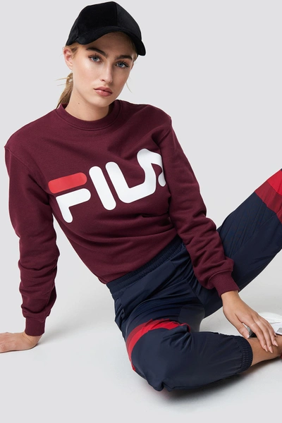 Fila Classic Logo Sweat Red In Tawny Port | ModeSens