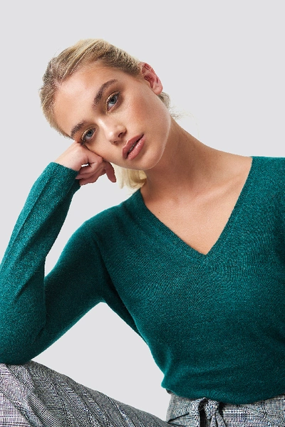 Shop Samsoe & Samsoe Lemba V-neck Sweater - Green
