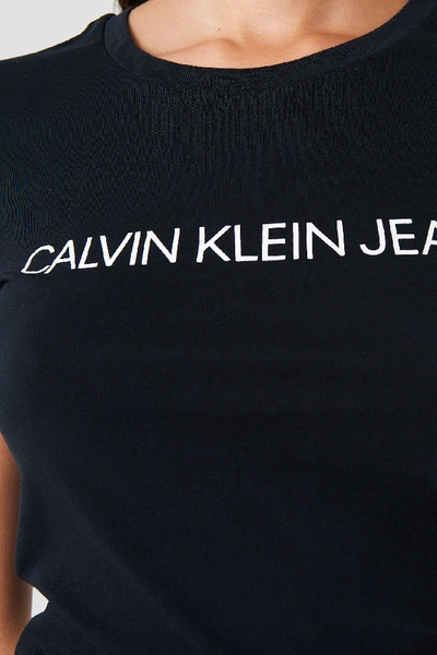 Shop Calvin Klein Core Institutional Logo Tee - Black In Ck Black