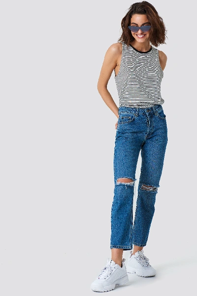 Shop Rut & Circle Louisa Destroyed Jeans - Blue