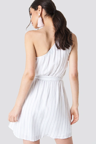 Shop Schanna X Na-kd One Shoulder Tie Dress - White