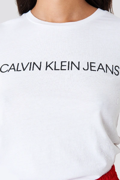 Shop Calvin Klein Core Institutional Logo Tee - White