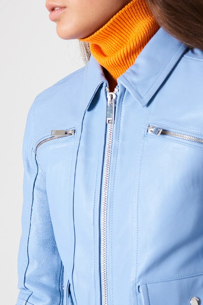 Shop 2ndday Calli Leather Jacket - Blue