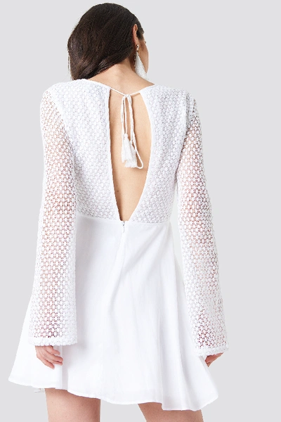Shop Schanna X Na-kd Crochet Open Back Dress - White