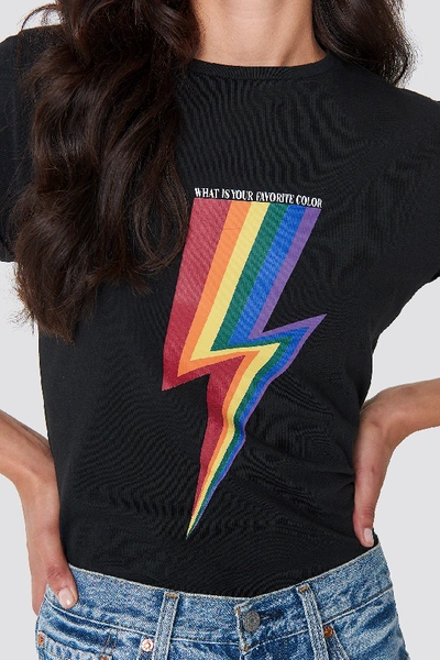 Shop Rut & Circle Rainbow Flash Tee Black