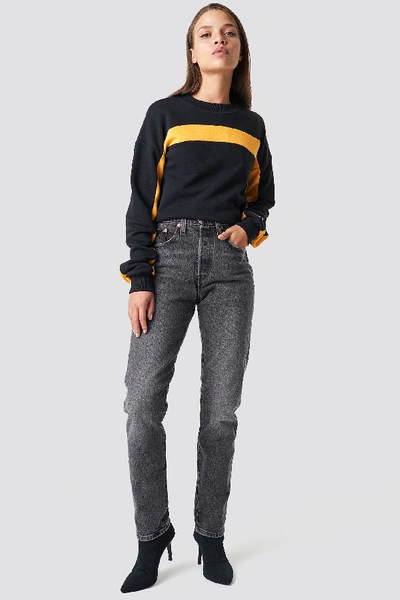 Shop Levi's 501 Skinny Jeans Grey In Coal Black