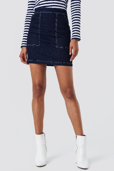 Shop Moves Magan Skirt Blue In Raw Blue