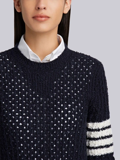 Shop Thom Browne Crew-neck Pullover In Blue