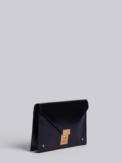 Shop Thom Browne Calfskin Folder Clutch In Black