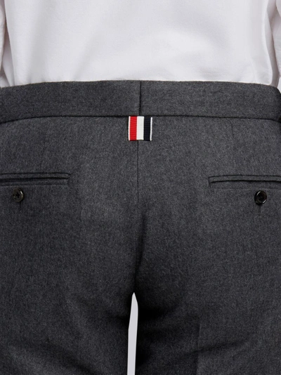 Shop Thom Browne Seamed Elastic Stripe Skinny Wool Trouser In Grey