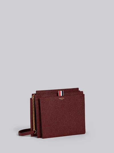 Shop Thom Browne Chain Strap Accordion Bag In Red