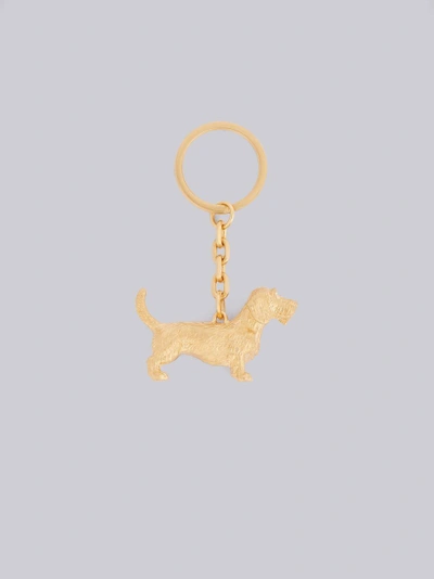 Shop Thom Browne Brass 3d Hector Keyring In Metallic