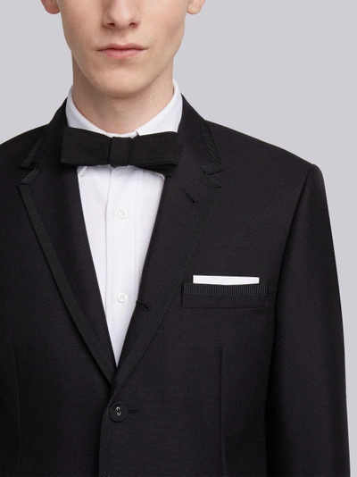 Shop Thom Browne Grosgrain Tipping Tuxedo With Bow Tie In Black
