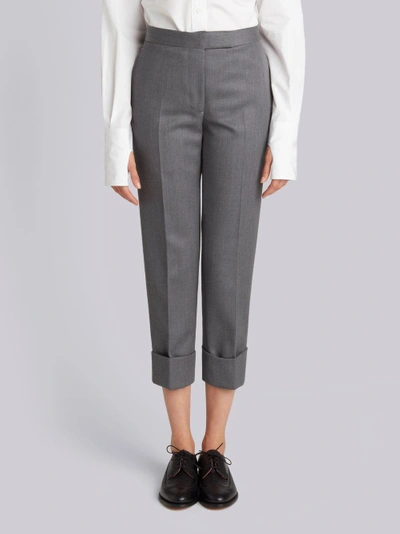 Shop Thom Browne Classic Backstrap Trouser In Cavalry Twill In Grey