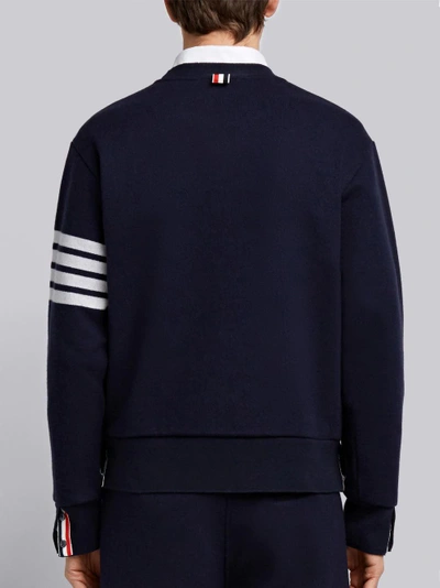 Shop Thom Browne 4-bar Cashmere Shell Sweatshirt In Blue