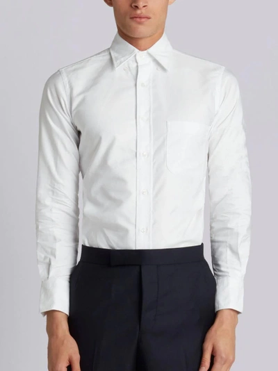 Shop Thom Browne Classic Oxford Shirt In White