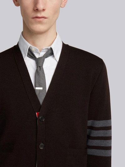 Shop Thom Browne 4-bar Milano Stitch Cardigan