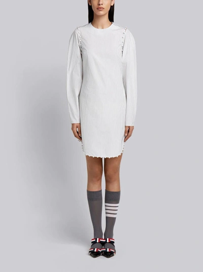 Shop Thom Browne University Stripe Bridal Dress In White