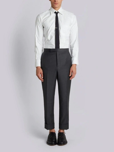 Shop Thom Browne Dark Grey Stock Twill Wool Suit