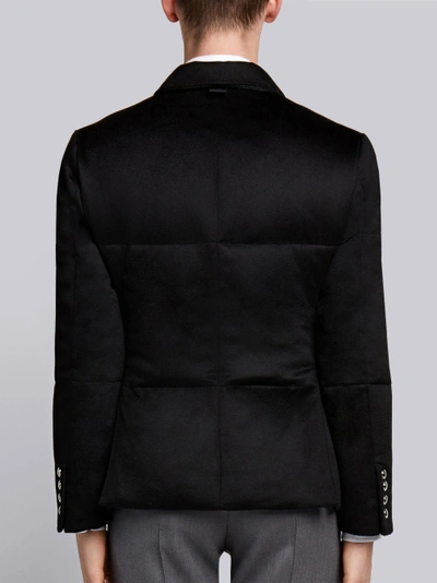Shop Thom Browne Tonal Grosgrain Down Sport Coat In Black