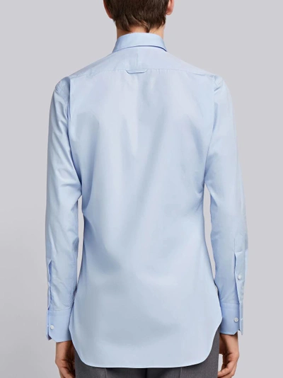 Shop Thom Browne Solid Poplin Dress Shirt In Blue