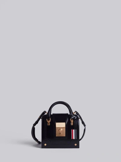 Shop Thom Browne Brogued Mrs. Thom Mini Bag In Black