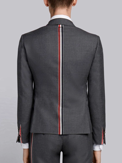 Shop Thom Browne Center-back Stripe Sport Coat In Grey