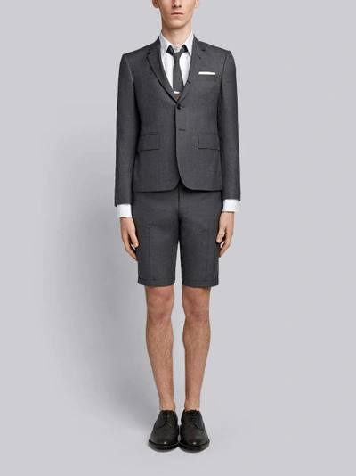 Shop Thom Browne Center-back Stripe Sport Coat In Grey