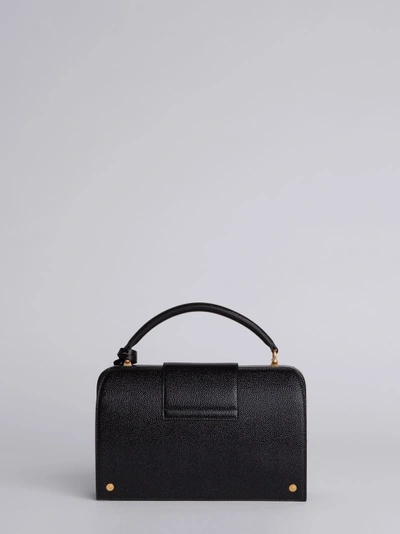 Shop Thom Browne Black Pebbled Mrs. Thom Pocketbook Bag