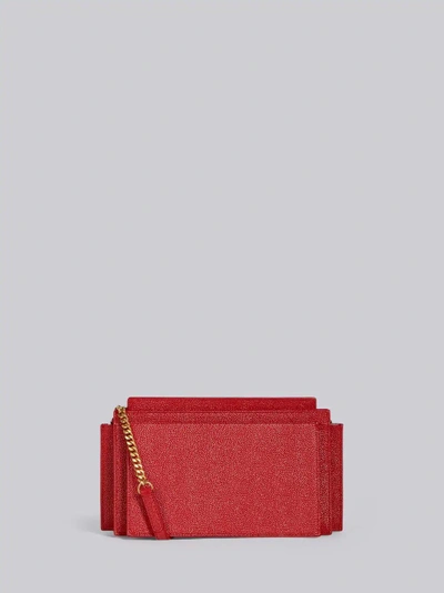 Shop Thom Browne Chain Strap Accordion Clutch In Red