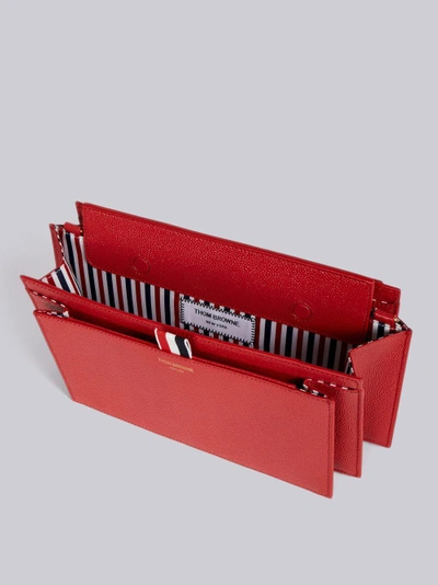 Shop Thom Browne Chain Strap Accordion Clutch In Red