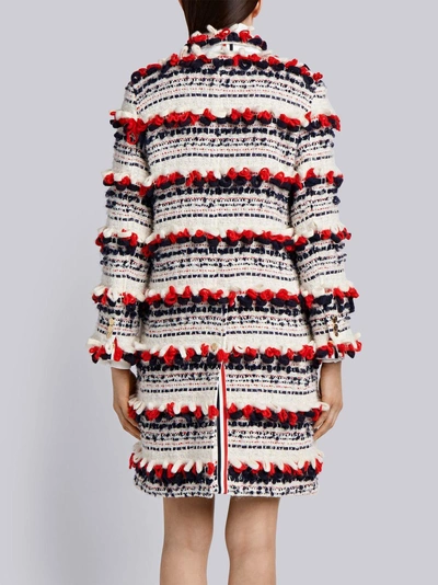 Shop Thom Browne Tartan Tweed Sack Overcoat In Multicolour