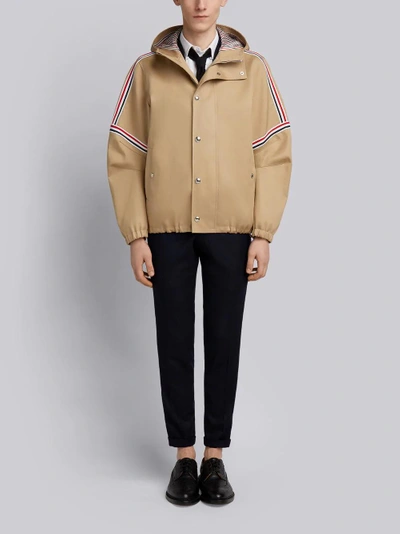 Shop Thom Browne Oversized Mackintosh Jacket In Neutrals