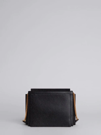 Shop Thom Browne Square Lucido Leather Accordion Bag In Black