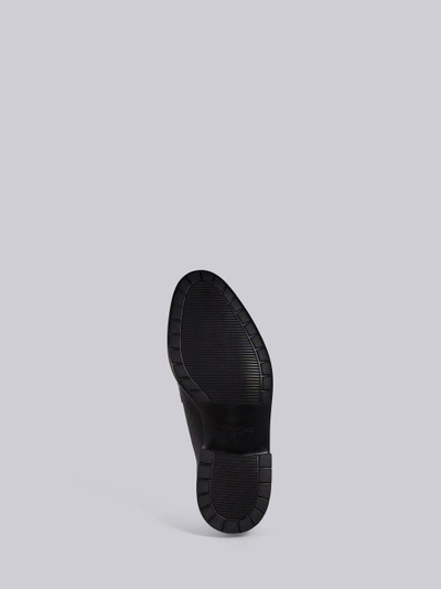 Shop Thom Browne Rubber Sole Pebble Grain Blucher In Black