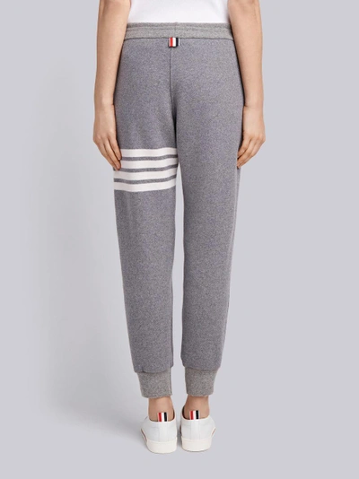 Shop Thom Browne Engineered 4-bar Stripe Sweatpants In Double-faced Cashmere In Grey