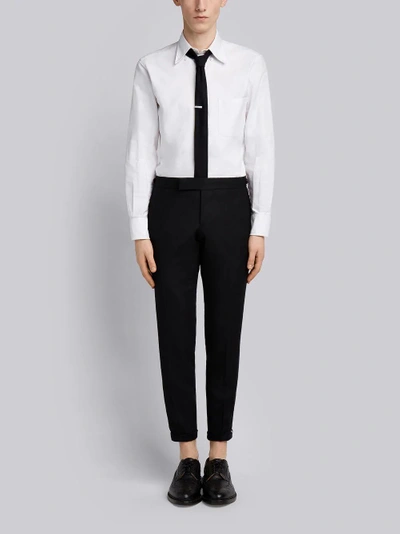 Shop Thom Browne Seamed Elastic Stripe Skinny Wool Trouser In Black