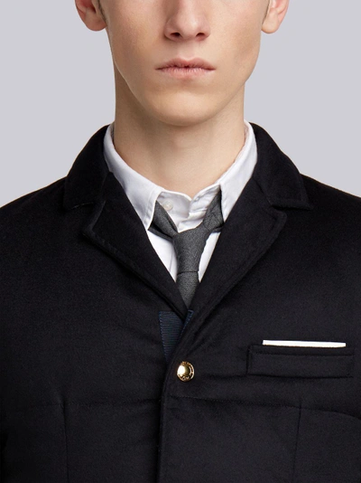 Shop Thom Browne Down Cashmere Sport Coat In Blue