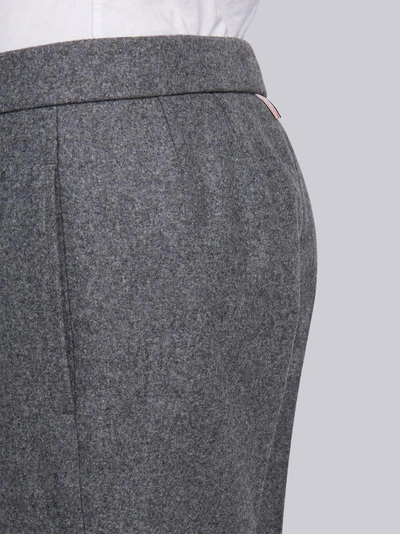 Shop Thom Browne Flannel Lowrise Skinny Trouser In Grey
