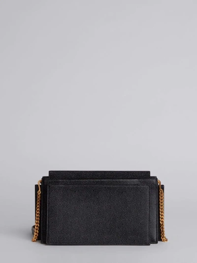 Shop Thom Browne Lucido Leather Accordion Bag In Black