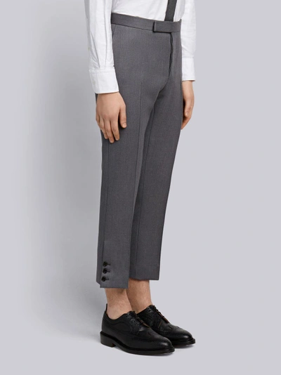 Shop Thom Browne Cavalry Twill Pintuck Slim Fit Trouser In Grey