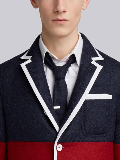 Shop Thom Browne Bicolor Quilted Sack Sport Coat In Blue