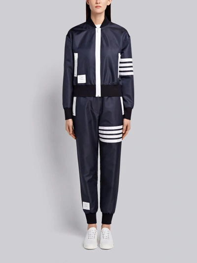Shop Thom Browne Lightweight Ripstop Bomber In Blue