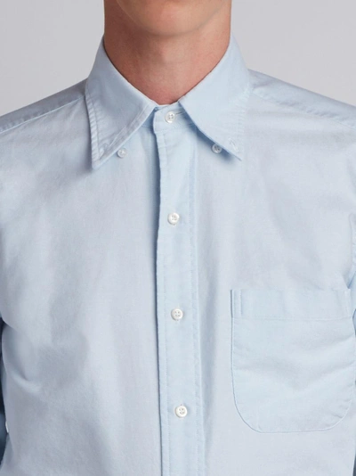 Shop Thom Browne Classic Oxford Button-down Shirt In Blue